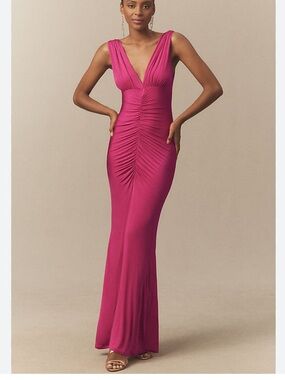 BHLDN Plunge Neck Maxi
